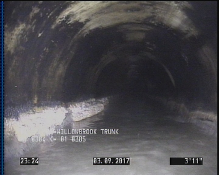 Deposits Attached Grease, 5 %of cross sectional area, from 04 to 08 o'clock, , within 8 inches of joint: YES, Start