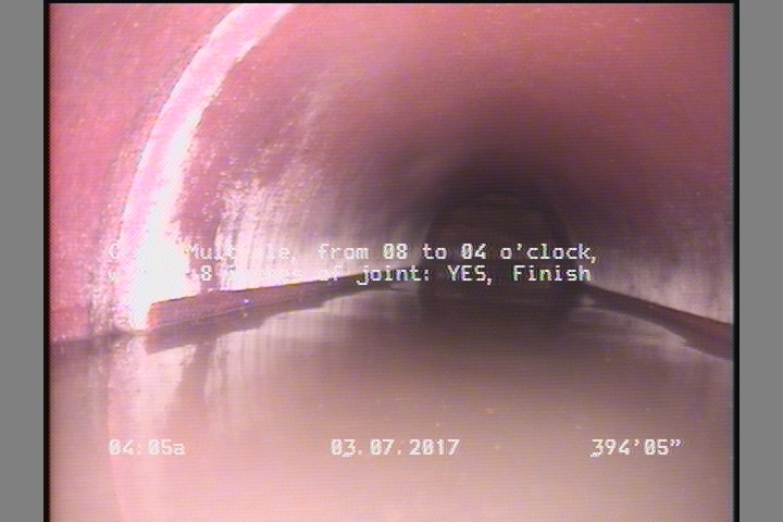 Crack Multiple, from 08 to 04 o'clock, within 8 inches of joint: YES, Finish