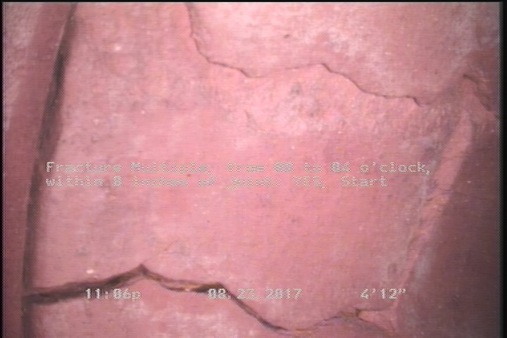 Fracture Multiple, from 08 to 04 o'clock, within 8 inches of joint: YES, Start