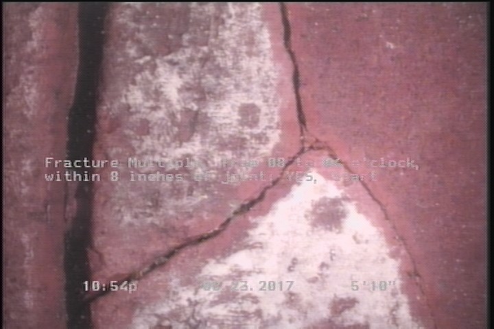 Fracture Multiple, from 08 to 04 o'clock, within 8 inches of joint: YES, Start