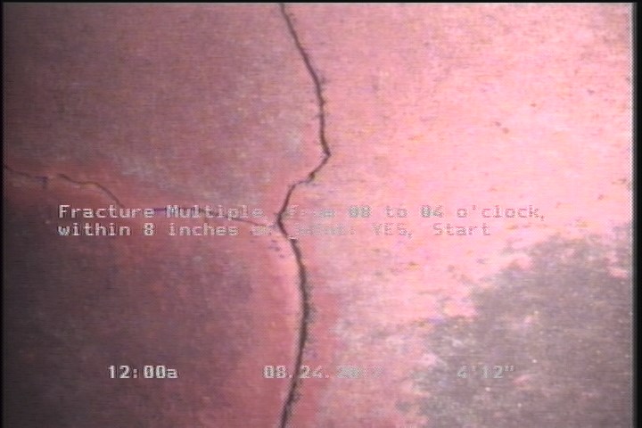 Fracture Multiple, from 08 to 04 o'clock, within 8 inches of joint: YES, Start