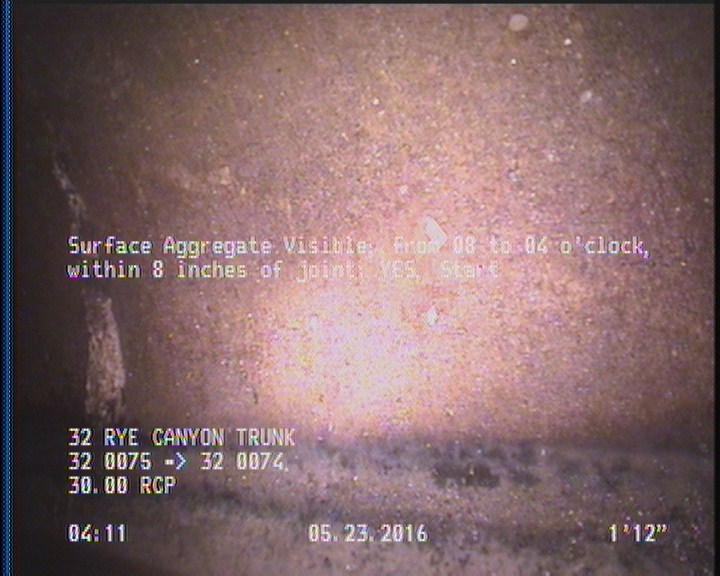 Surface Aggregate Visible, from 08 to 04 o'clock, within 8 inches of joint: YES, Start