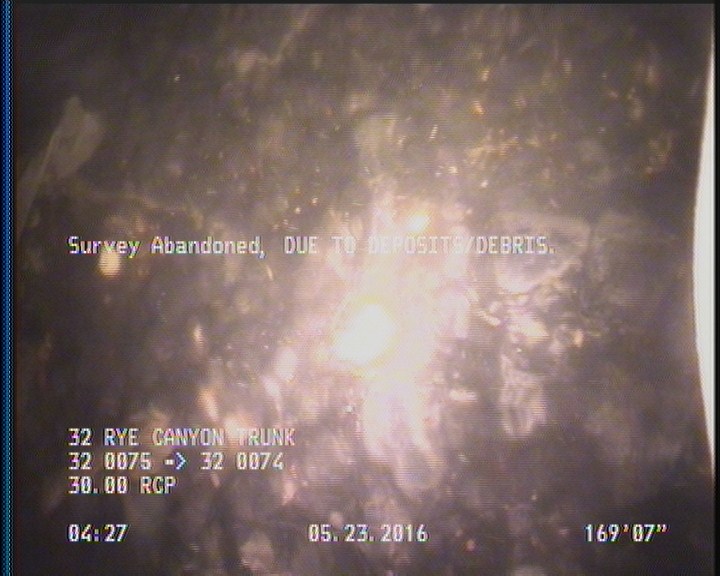 Survey Abandoned - DUE TO DEPOSITS/DEBRIS.