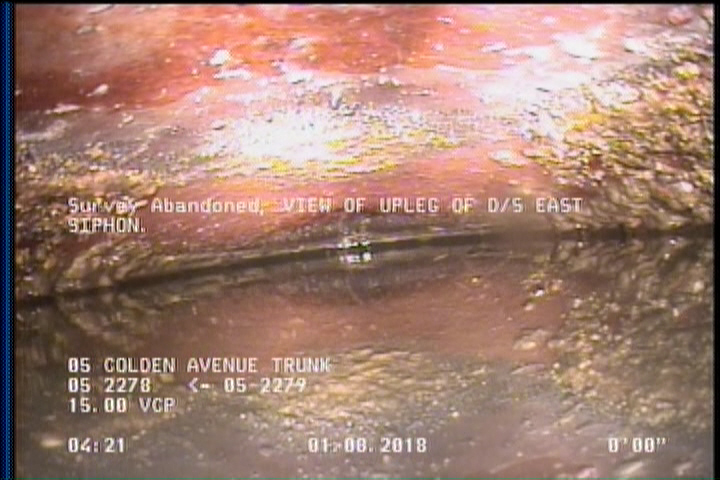 Survey Abandoned - VIEW OF UPLEG OF D/S EAST SIPHON
