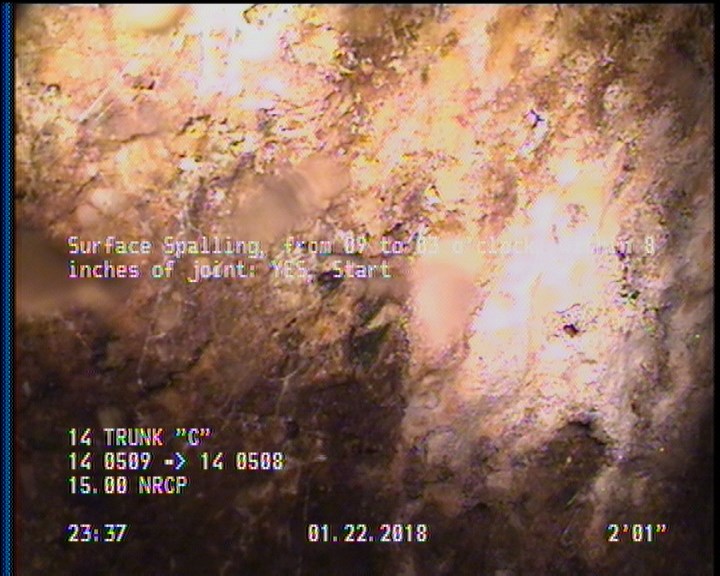 Surface Spalling, from 09 to 03 o'clock, within 8 inches of joint: YES, Start
