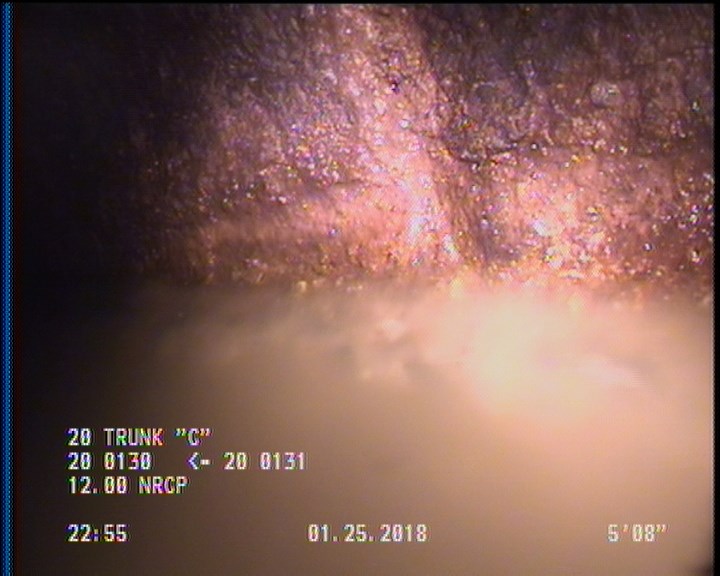 Deposits Attached Grease, 10 %of cross sectional area, from 04 to 08 o'clock, , within 8 inches of joint: YES, Start