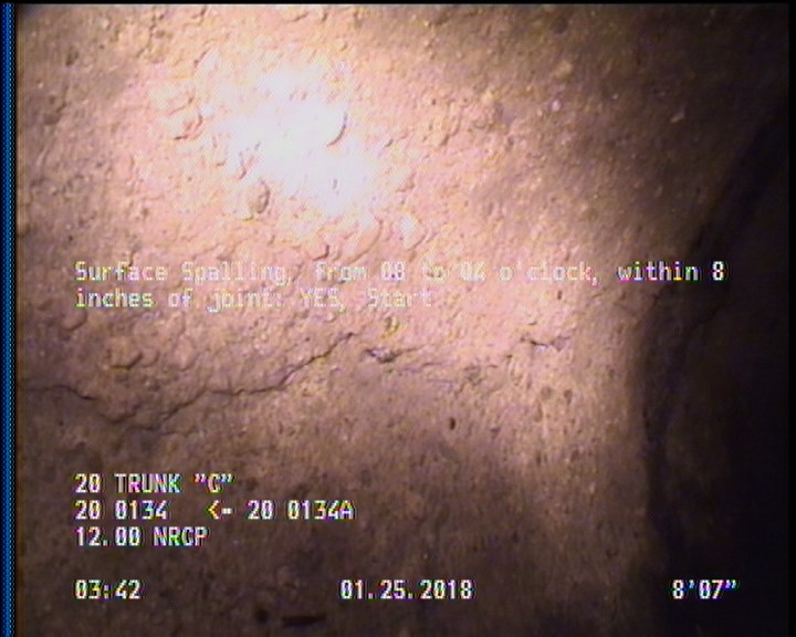 Surface Spalling, from 08 to 04 o'clock, within 8 inches of joint: YES, Start