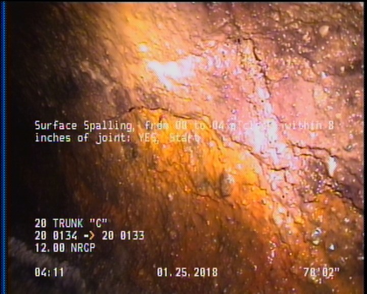 Surface Spalling, from 08 to 04 o'clock, within 8 inches of joint: YES, Start