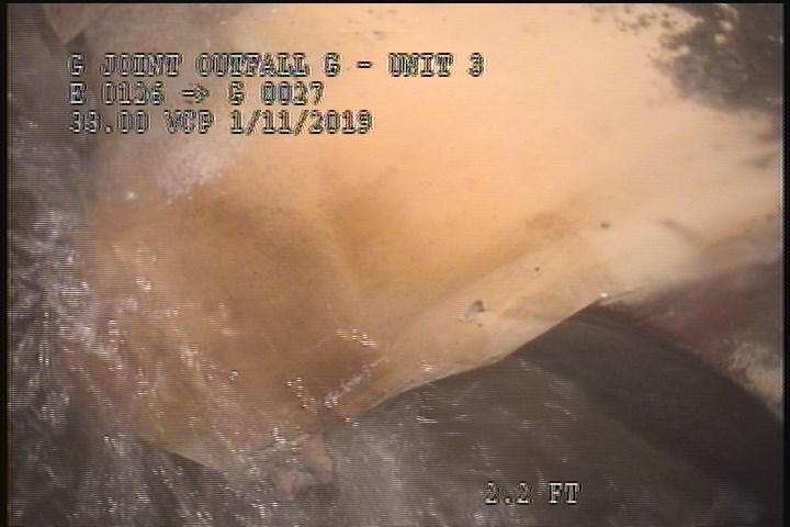 Lining Failure Other, from 08 to 10 o'clock, within 8 inches of joint: YES - HANGING