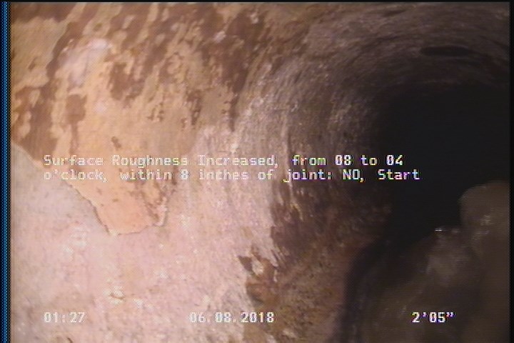 Surface Roughness Increased, from 08 to 04 o'clock, within 8 inches of joint: NO, Start
