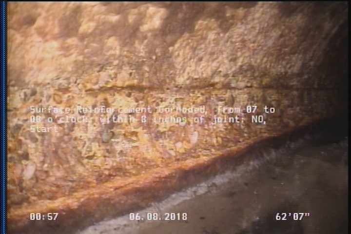 Surface Reinforcement Corroded, from 07 to 08 o'clock, within 8 inches of joint: NO, Start