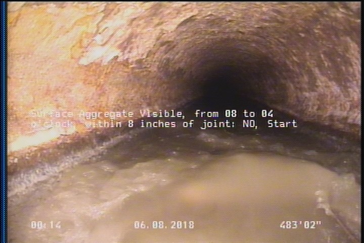 Surface Aggregate Visible, from 08 to 04 o'clock, within 8 inches of joint: NO, Start