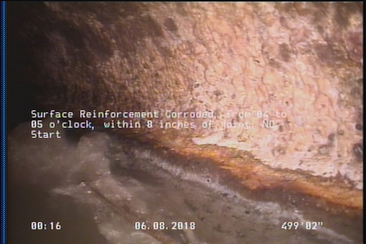 Surface Reinforcement Corroded, from 04 to 05 o'clock, within 8 inches of joint: NO, Start
