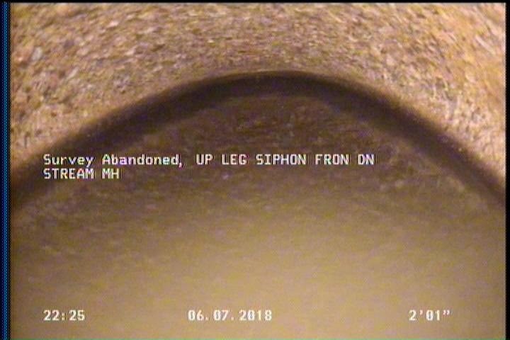Survey Abandoned - UP LEG SIPHON FRON DN STREAM MH