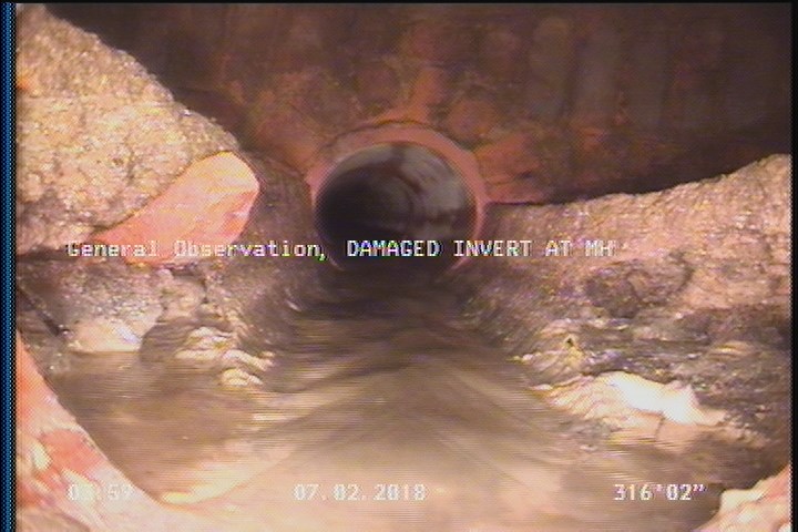 General Observation - DAMAGED INVERT AT MH