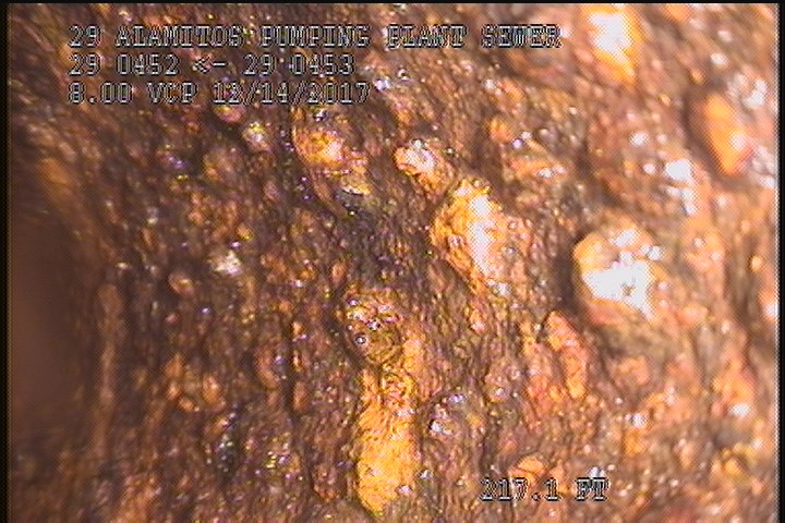 Surface Corrosion Metal Pipe, from 07 to 05 o'clock, within 8 inches of joint: NO - APPOX 25% PIPE LOSS