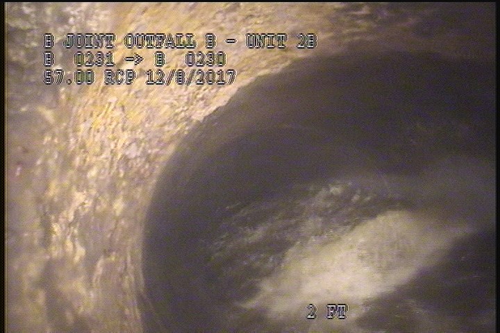 Survey Abandoned - VIEW OF THE DOWNLEG OF THE SIPHON