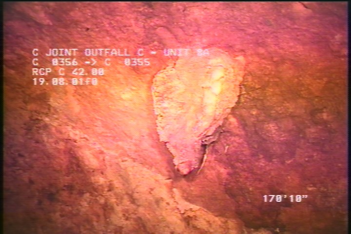 Obstacles Other, 5 %of cross sectional area, at 02 o'clock - CALCIUM/RAGS