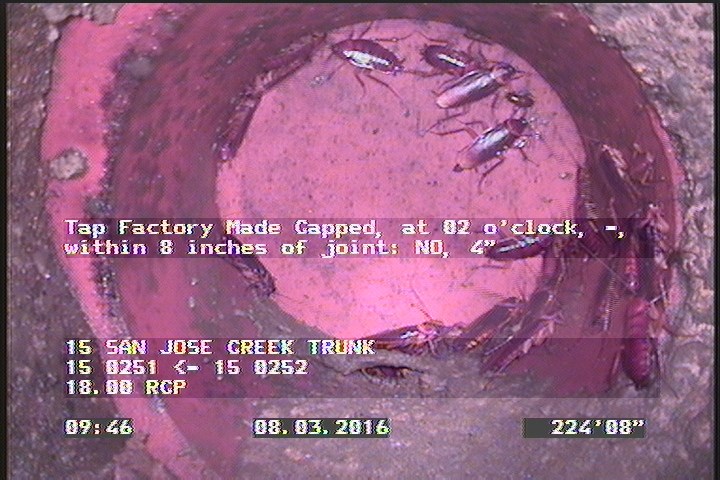 Tap Factory Made Capped, at 02 o'clock, -, within 8 inches of joint: NO, 4"