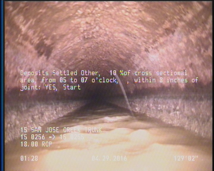 Deposits Settled Other, 10 %of cross sectional area, from 05 to 07 o'clock, , within 8 inches of joint: YES, Start