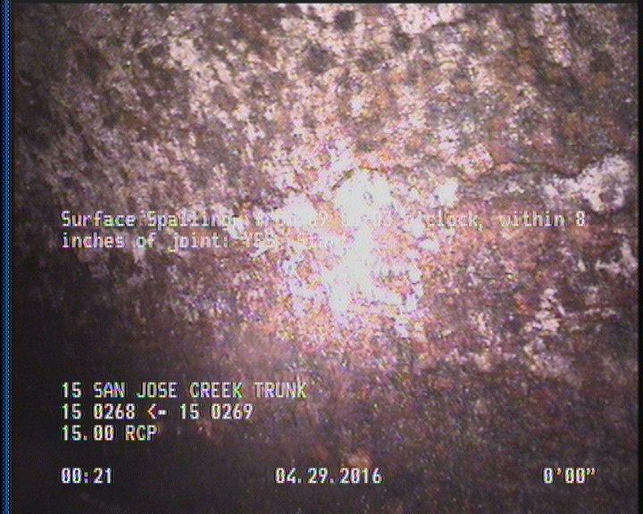 Surface Spalling, from 09 to 03 o'clock, within 8 inches of joint: YES, Start