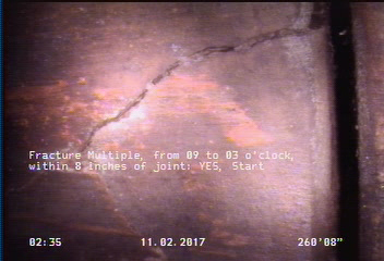 Fracture Multiple, from 09 to 03 o'clock, within 8 inches of joint: YES, Start