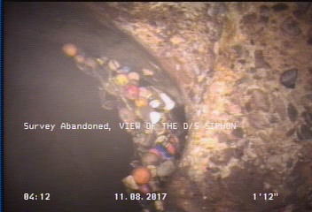 Survey Abandoned - VIEW OF THE D/S SIPHON