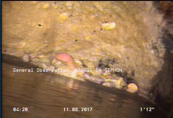 General Observation - DEBRIS AT SIPHON