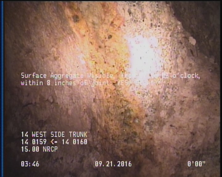 Surface Aggregate Visible, from 09 to 03 o'clock, within 8 inches of joint: YES, Start