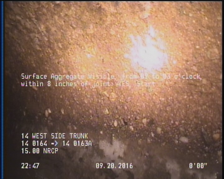 Surface Aggregate Visible, from 09 to 03 o'clock, within 8 inches of joint: YES, Start
