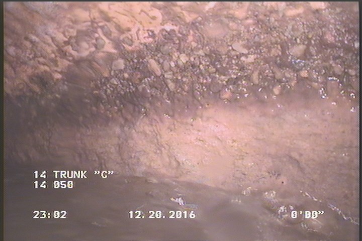 Deposits Attached Grease, 5 %of cross sectional area, from 02 to 10 o'clock, , within 8 inches of joint: YES, Start