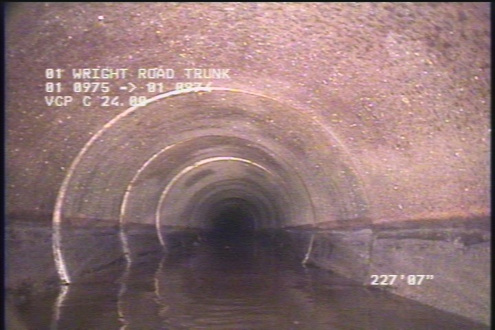 Water Level, Sag in pipe, 30 %of cross sectional area, Finish