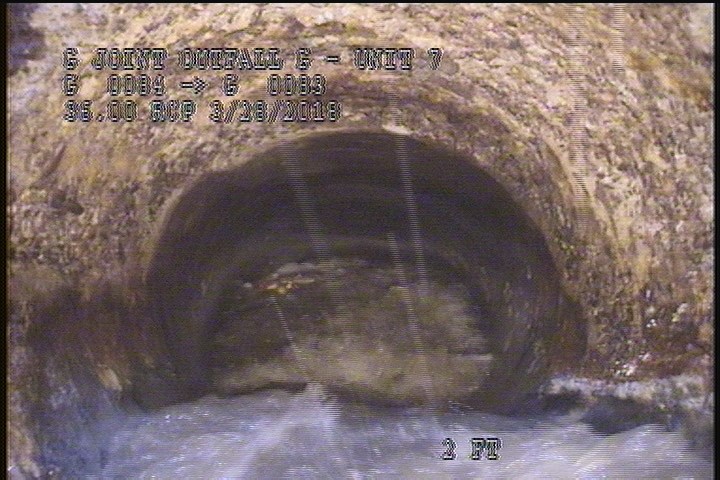 Survey Abandoned - VIEW OF THE DOWNLEG OF THE SIPHON
