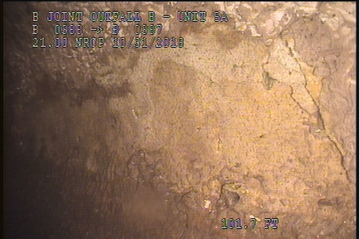 Surface Spalling, from 12 to 04 o'clock, within 8 inches of joint: NO - PEELING CONCRETE