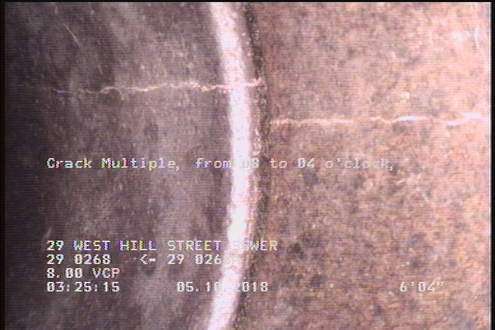 Crack Multiple, from 08 to 04 o'clock, within 8 inches of joint: YES, Start