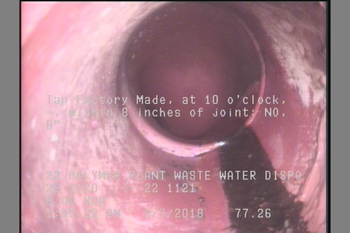Tap Factory Made, at 10 o'clock, -, within 8 inches of joint: NO, 6"