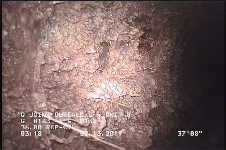 Deposits Attached Grease, 10 %of cross sectional area, from 10 to 02 o'clock, , within 8 inches of joint: YES, Start