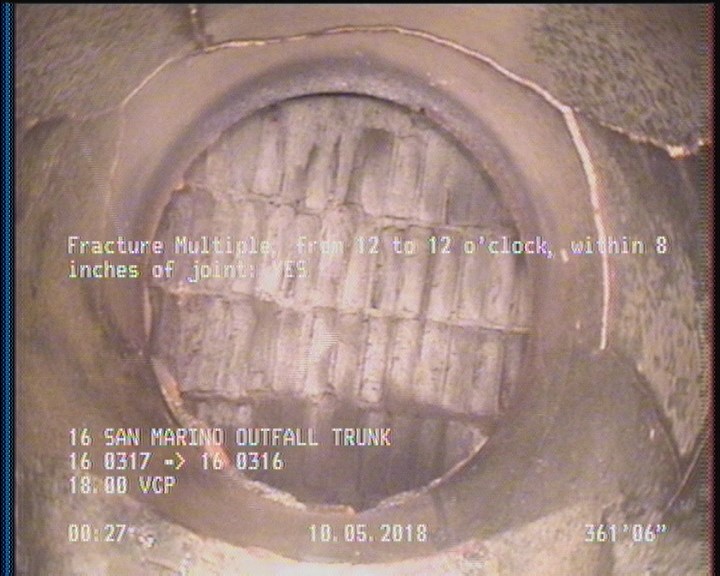 Fracture Multiple, from 12 to 12 o'clock, within 8 inches of joint: YES