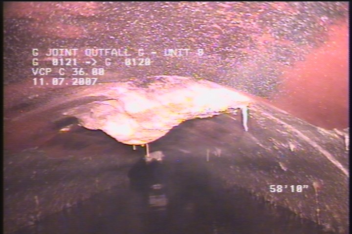 Deposits Attached Grease, 5 %of cross sectional area, from 11 to 01 o'clock, , within 8 inches of joint: YES