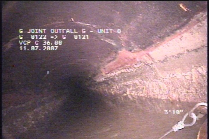 Deposits Attached Grease, 5 %of cross sectional area, from 03 to 09 o'clock, , within 8 inches of joint: YES, Start