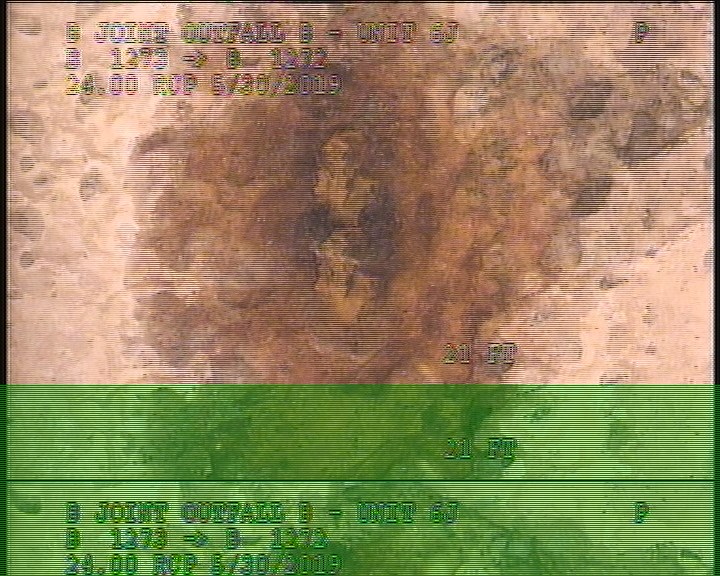 Surface Reinforcement Visible, at 10 o'clock, within 8 inches of joint: NO - POSSIBLE REBAR