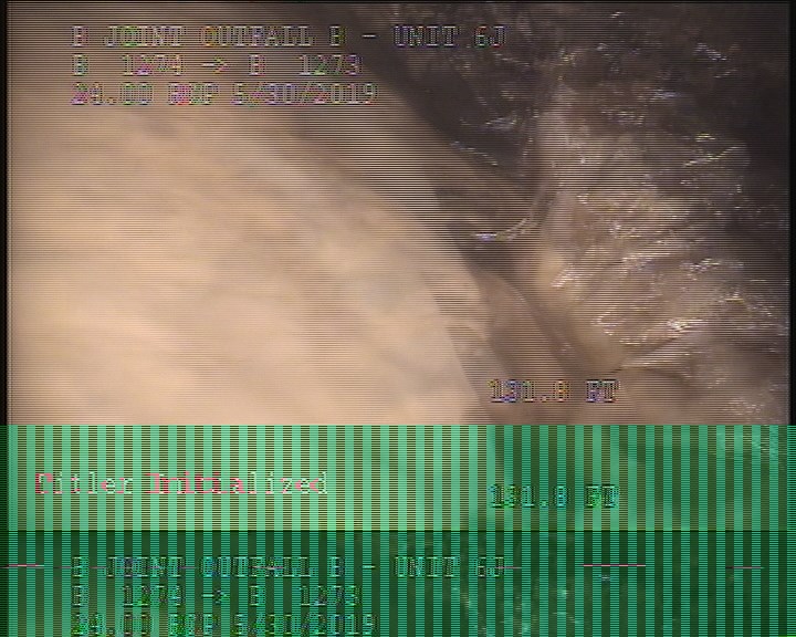Deposits Settled Other, 10 %of cross sectional area, from 05 to 07 o'clock, , within 8 inches of joint: NO - ROCKS DEBRIE