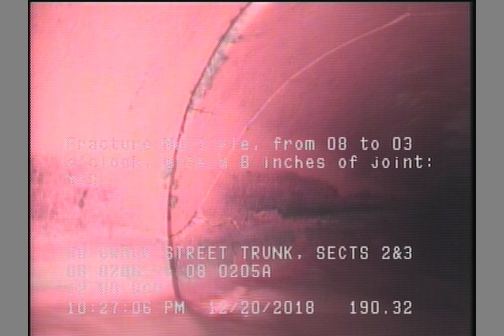 Fracture Multiple, from 08 to 03 o'clock, within 8 inches of joint: YES