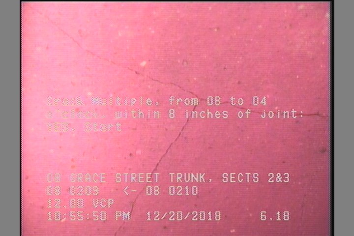 Crack Multiple, from 08 to 04 o'clock, within 8 inches of joint: YES, Start