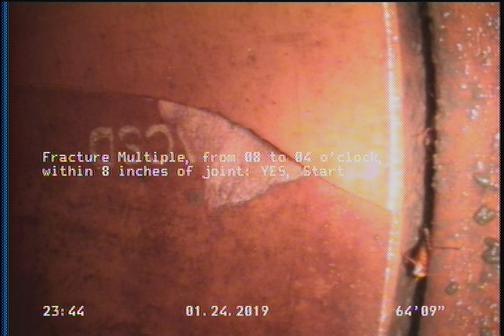 Fracture Multiple, from 08 to 04 o'clock, within 8 inches of joint: YES, Start