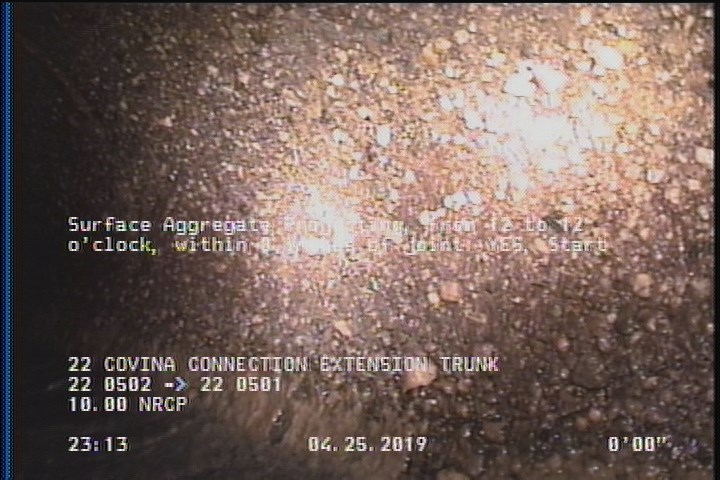 Surface Aggregate Projecting, from 12 to 12 o'clock, within 8 inches of joint: YES, Start