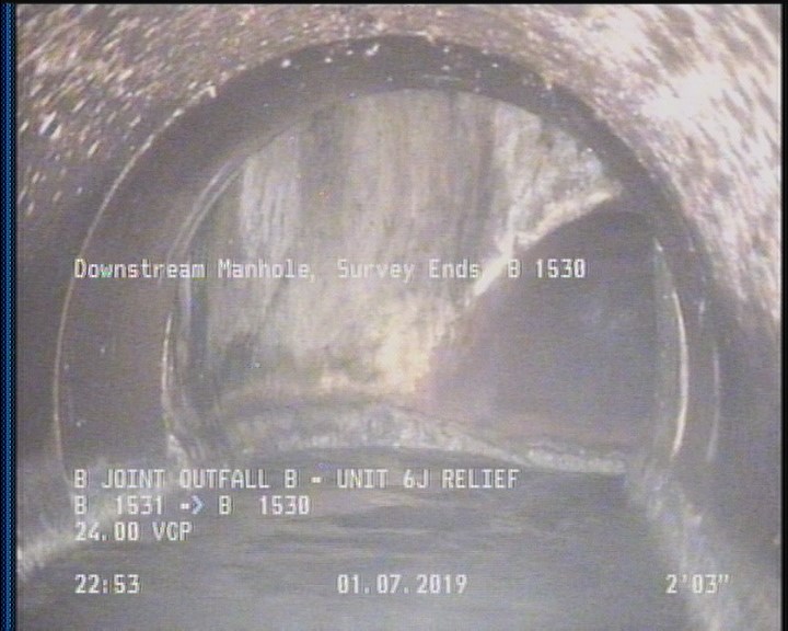 Downstream Manhole, Survey Ends - B 1530