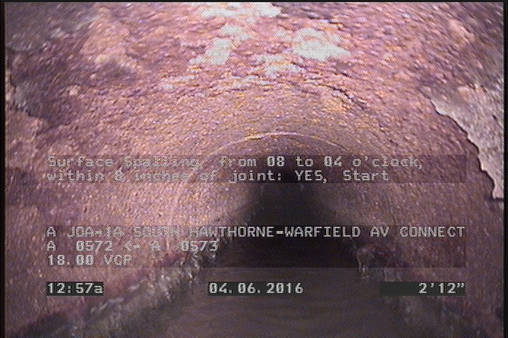 Surface Spalling, from 08 to 04 o'clock, within 8 inches of joint: YES, Start