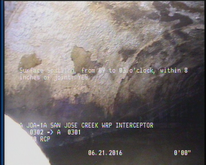 Surface Spalling, from 09 to 03 o'clock, within 8 inches of joint: YES