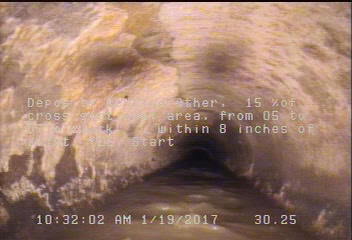 Deposits Settled Other, 15 %of cross sectional area, from 05 to 07 o'clock, , within 8 inches of joint: YES, Start